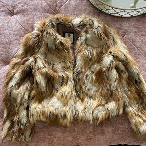 BERSHKA FAUX FUR JACKET